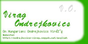 virag ondrejkovics business card